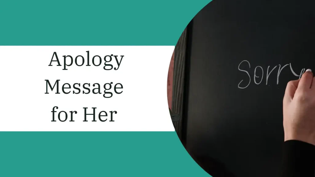 apology message for her